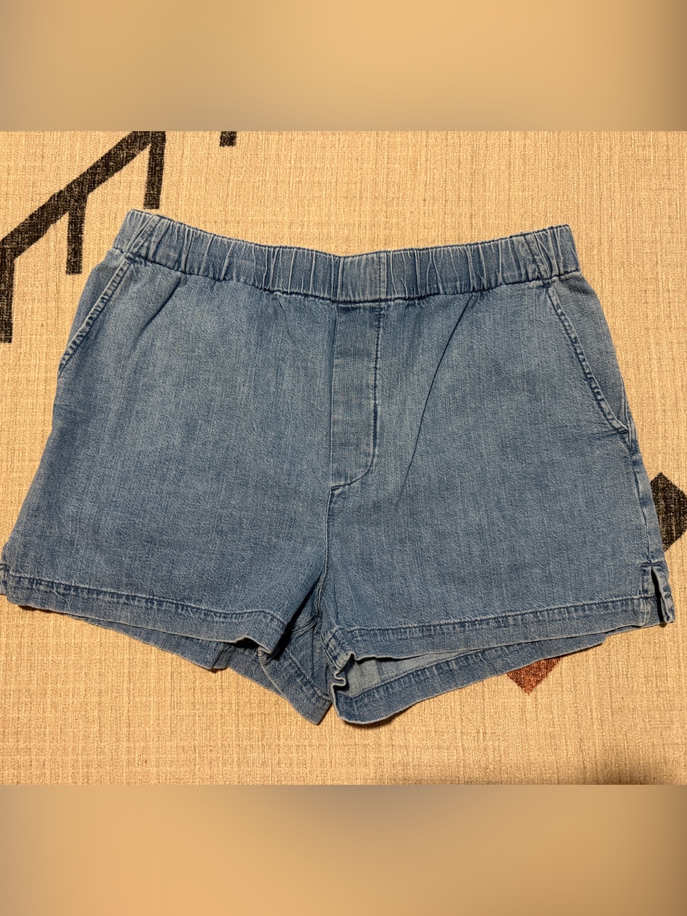 Madewell Paper Bag Waist Pull On Denim Shorts